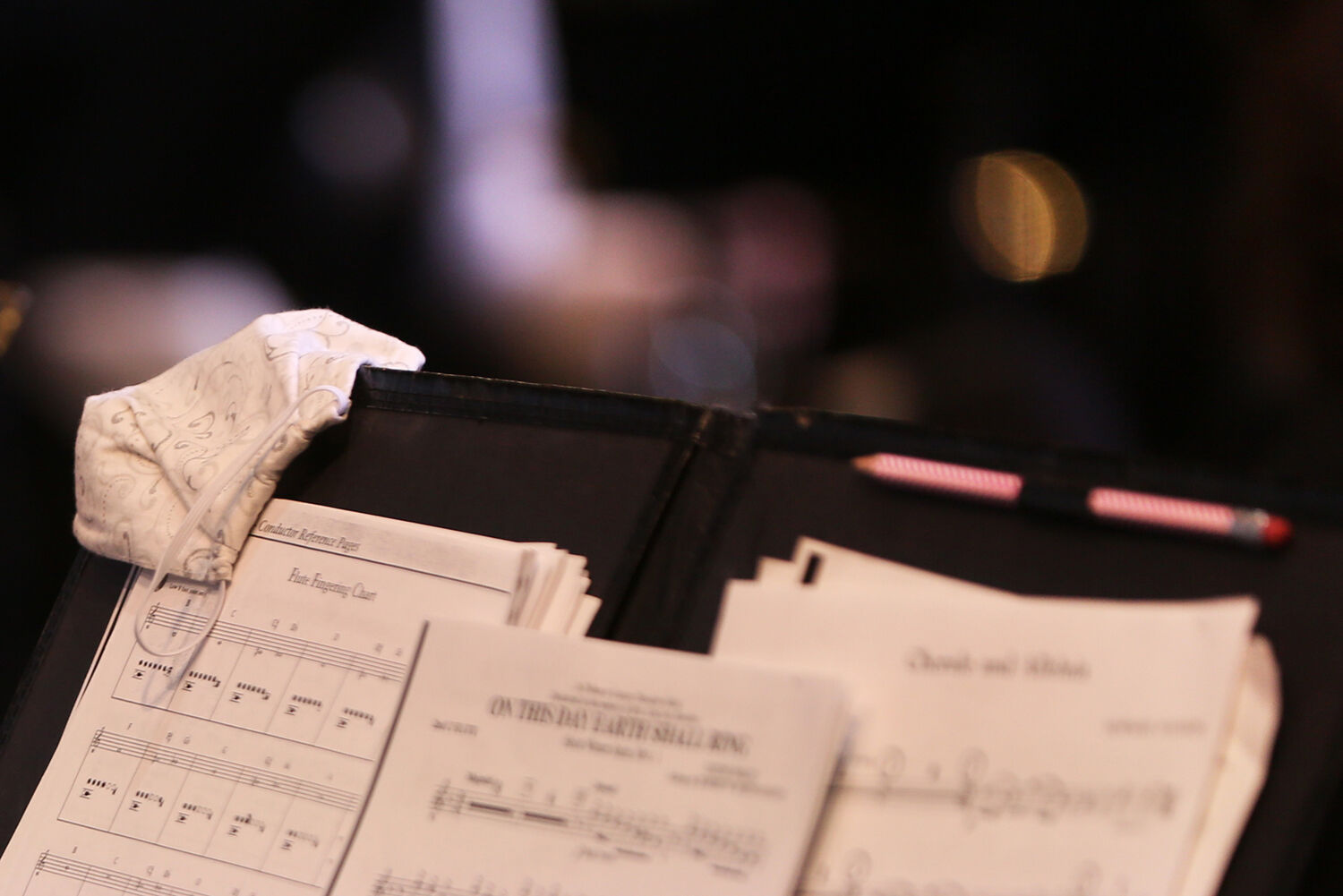 Buffalo High School’s band members wore masks until they reached their seats